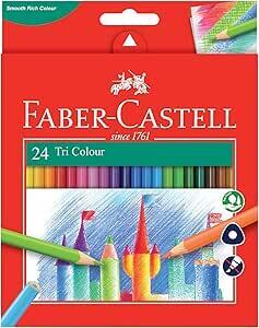 Faber-Castell Vibrant Tri Colour Pencils, Assorted – Pack of 24 $4.60 + Delivery ($0 with Prime/ $59 Spend) @ Amazon AU