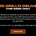 Grill'd Free Delivery for Orders over $20 (Relish Members)