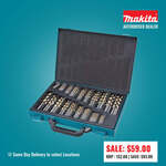Makita Tin Coat Flute HSS Metric Drill Bit Set 170PCE - $59 Delivered @ Power Tool Specialists