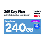 Kogan Mobile Prepaid (365 Days Flex): Recharge Voucher, eSIM or SIM Card - Medium 240GB $149, Large 360GB $179 @ Kogan