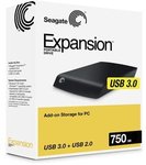 Seagate Expansion 750GB Portable USB 3.0 HDD $51.75 @ DickSmith
