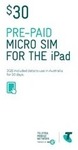  Telstra $30 Pre-Paid Micro SIM For The iPad $10 (Save $20) @ Australia Post Until 7th July