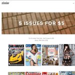 Zinio Subscription Special - 5 Issues for $5.72