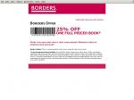 Get 25% Off One Full Priced Book - At Borders!!!