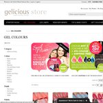 40% off Gelicious Hybrid Gel Nail Polishes AND Buy 3 Colours - Get 1 Free + Free Delivery
