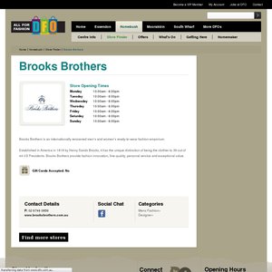 brooks brothers dfo