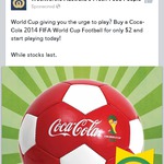 CocaCola 2014 FIFA World Cup Football $2 @ Woolworths