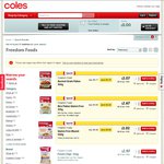 50% off All Freedom Foods Cereals, Muesli & Bars @ Coles - Ends Next Tuesday