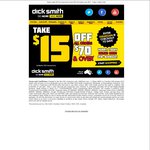 Dick Smith on-Line. Take $15 off Order over $70