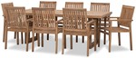 Super A-Mart: $799 (Was $1999) for 9 Piece Teak Outdoor Setting
