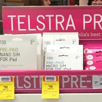Telstra $30 Prepaid Nano/Micro SIM Pack for $10 at Burwood Coles (VIC)