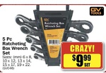 GV Tools 5 Pc Ratcheting Box Wrench Set $9.99 @ Repco