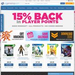 OzGameShop 15% Back in Player Points Per Item Sitewide All Products till Midnight Tonight