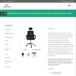Office Chair $39.88 + Shipping or Free Pickup (Laverton North, VIC), Buy $150 Get 10% off, $300 Get 15% off @ Zerintrading