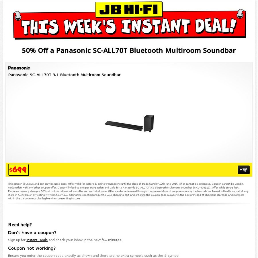 Soundbar jbhifi sale