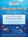 Melbourne Aquarium Fishy Fun for 2 Voucher (1x Adult & 1x Child 4 & under + Coffee: $28.50)