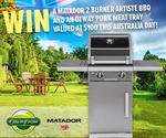 Win a Matador 2 Burner Artiste BBQ Worth $550 & Otway Pork Meat Tray Worth $100 from Otway Pork