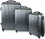 Orbis 3 Piece Hardside Spinner Luggage Set (Charcoal) $99 + Postage @ Kogan
