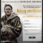 Win 1 of 20 Double Passes to King Arthur: Legend of the Sword Worth $42 from Roadshow