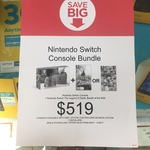 Nintendo Switch Console Bundle $519 Includes Mario Kart or Zelda @ BIG W