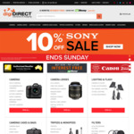 10% off Sony digiDIRECT Cameras