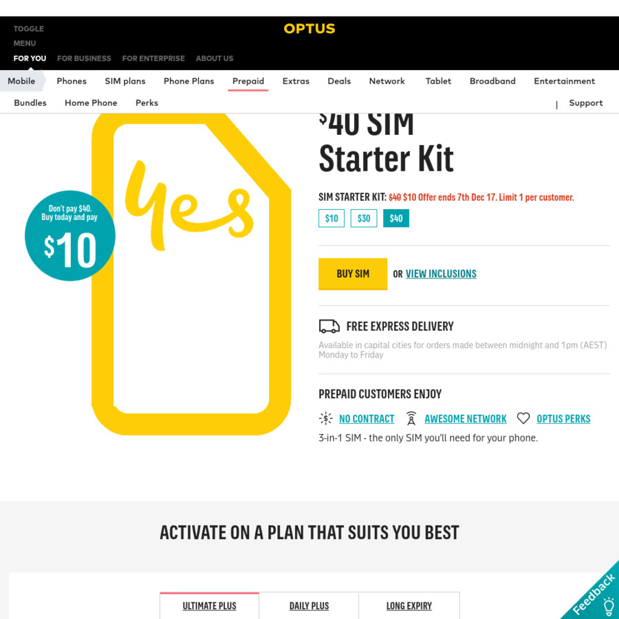 40 Optus Prepaid Sim Starter Kit For 10 Shipped From Optus Limit 1 40-optus-prepaid-sim-starter-kit-for-10-shipped-from-optus-limit-1