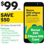 Optus Alcatel A3 @ Woolworths for $99