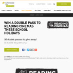 Win 1 of 50 Double Passes to Reading Cinemas [Winners Will Need to Collect from Chirnside Park Shopping Centre in VIC]