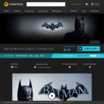 [PC] Steam - Batman Arkhams Origins Complete Pack (Game+Season Pass+3DLCs) - $3.99US (~$5.25 AUD) - Fanatical