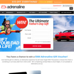 Win a $500 Gift Voucher from Adrenaline