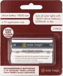 18650 Solar Magic 2200mAh Lithium Ion Rechargeable Batteries - 2 Pack $10.40 @ Bunnings