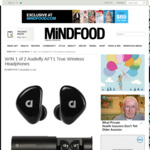 Win 1 of 2 Audiofly AFT1 True Wireless Headphones Worth $149.95 from MiNDFOOD