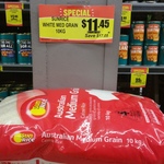 [NSW] SunRice Medium Grain Rice 10 kg $11.45 @ IGA Turramurra 