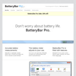 [Windows] 50% off BatteryBar Pro US $4 (~AU $5.63) @ BatteryBar Pro