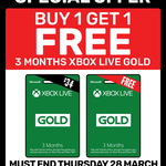 Xbox Live Gold - Buy 3 Months ($34), Get 3 Months Free @ EB Games (In-Store Only)