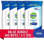 [Amazon Prime] Dettol Disinfectant Cleaning Wipes 4x120 Value Pack (480 pk) $17.99 Delivered @ Amazon AU