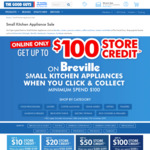 Up to $100 Store Credit on Breville Small Kitchen Appliances with C&C @ The Good Guys
