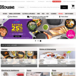 Extra 25% off Sitewide (Click and Collect or Free Shipping with $89 Order) @ House / Robin's Kitchen