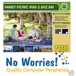Family Picnic Rug 2.8x2.8m with Waterproof PEVA Backing Perfect Gift $39 + $15 Shipping