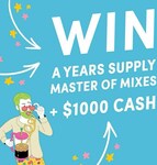 Win 14x Master of Mixes, 8x Bottles of Booze + $1,000 Cash from Master of Mixes