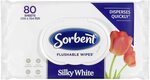 Sorbent Silky White Flushable Wipes 80 Pack $6 + Delivery ($0 with Prime/ $39 Spend) @ Amazon AU