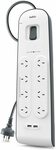 Belkin 8-Outlet + 2x 2.4A USB Port Surge Protector, White/Grey $39.99 Delivered @ Amazon AU