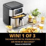 Win 1 of 3 Baccarat The Healthy Fry 9L Stainless Steel Air Fryers Worth $359.99 from Robins Kitchen