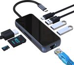 8-in-1 USB C Hub 4K 60Hz HDMI, 1Gbps Ethernet, 100W PD, 3*USB 3.0, SD/TF $32.98 Delivered @ Azhizco-AU Amazon AU