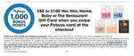1000 Flybuys Points on $50 and $100 TCN Her, Him, Home, Baby and The Restaurant Gift Cards @ Coles