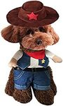 Hotumn Cowboy Dog Costume with Hat Dog Clothes $6.99 + Delivery ($0 with Prime/ $39 Spend) @ CROCHEN via Amazon AU
