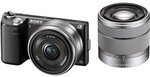 SONY NEX5NDB Compact Series Camera Twin Lens Kit Black $796 Clearance from Dick Smith