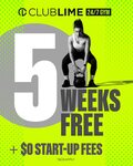 5 Weeks Free Gym Membership + $0 Access Card + $0 Activation (New Customers Only) @ Club Lime