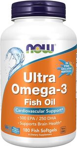 NOW Ultra Omega-3 Fish Oil 180 500/250 $29.70 + Delivery ($0 with Prime/ $59 Spend) @ Amazon US via AU