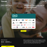 10% off TCN Dad Gift Card (Digital/Physical) + $2.95 Physical Delivery @ Card.Gift